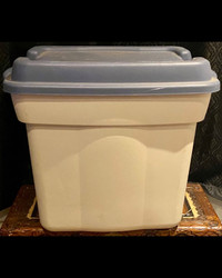Large tote bin with lid