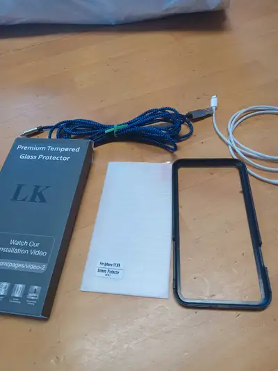 Screen protector and charge cables. 3' & 10'. $10 for the bundle