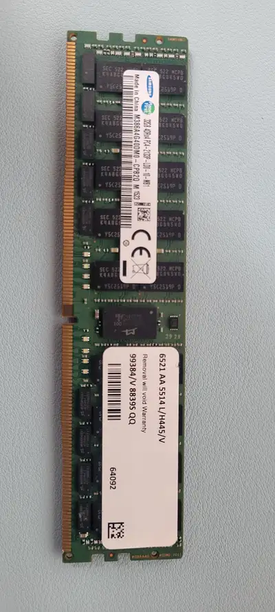 2x SAMSUNG 32GB RAM DDR4-2133Mhz ECC RAM, View more