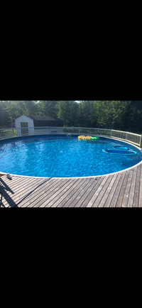 Galvanized 30 foot pool with accessories/piscine galvanisée