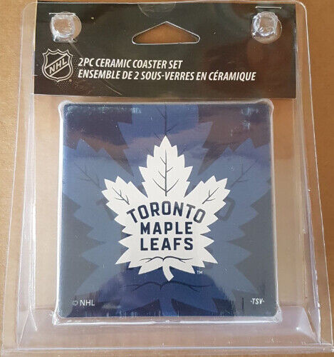 NHL Hockey Toronto Maple Leafs 2 Piece Ceramic Coaster Set in Arts & Collectibles in Hamilton - Image 2