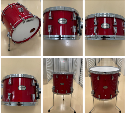 Yamaha Absolute Hybrid Maple Component Drums Drum Set Red Autumn, View more