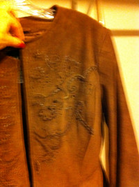 WASHABLE SUEDE BLAZER/JACKET,  sz M