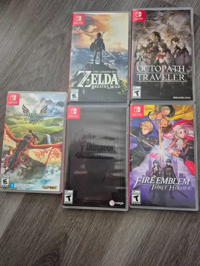 Switch games (cases only) 5 each or all 5 for 20 FF xiii-2 for ps3 (case only) 5