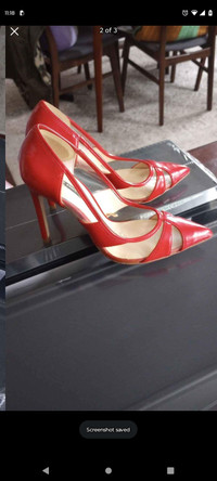 Red Zara women's heels