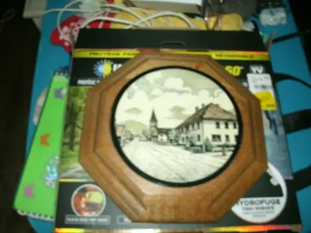 wooden wall plaque portraying snowy town in Home Décor & Accents in Ottawa - Image 2