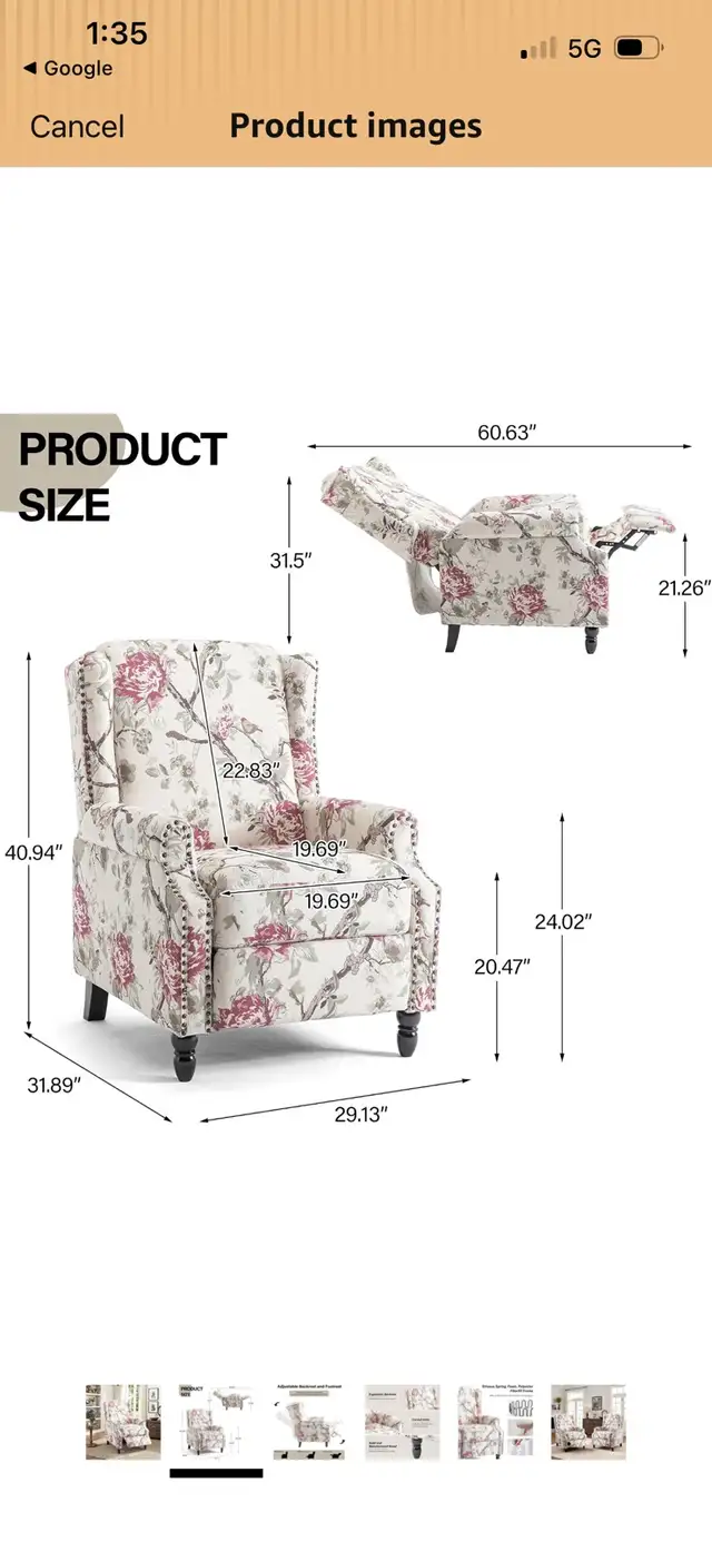 New Linen Manual Swivel Base Recliner in Chairs & Recliners in Mississauga / Peel Region - Image 6