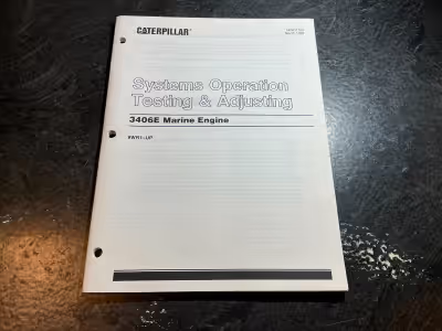 Caterpillar 3406E Marine Diesel Engine Systems Operation Testing & Adjusting Manual Part # SENR1168,...