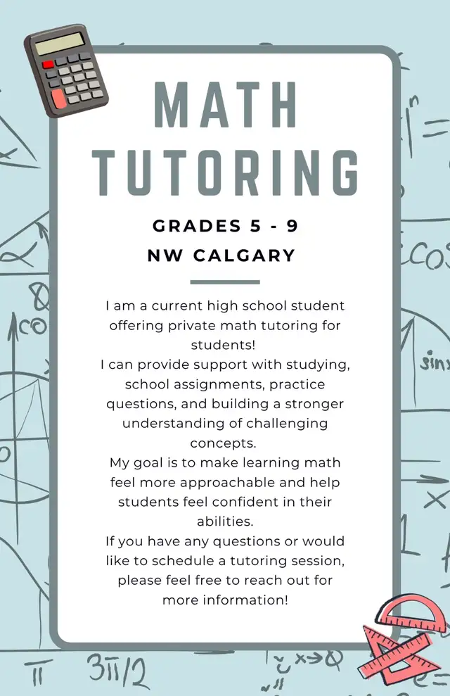 Grade 5–9 Math Tutor | Calgary | Homework & Study Help