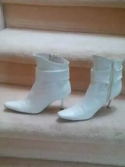White ankle Boots, very comfortable for $25, View more