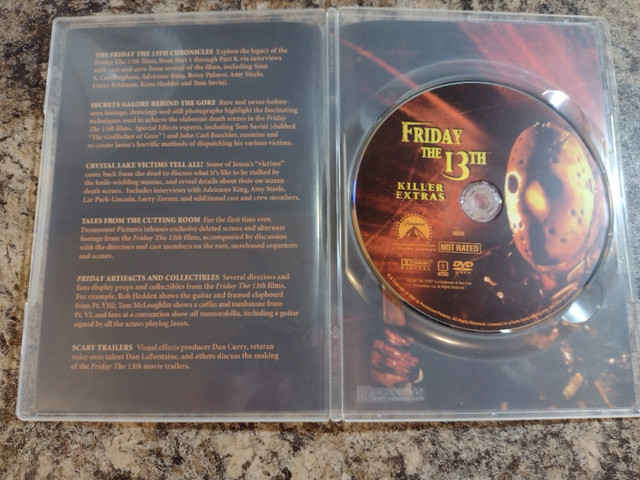 FRIDAY THE 13TH MOVIES EXTRAS/ BEHIND THE SCENES DVD. in CDs, DVDs & Blu-ray in Edmonton - Image 3