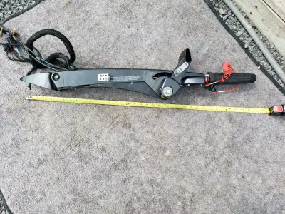 Used Evinrude Etec big tiller removed from 150 V6 jet outboard Price $300