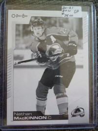 Nathan McKinnon Colorado Avalanche short print B&W hockey card
