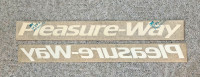 Pleasure-Way RV Decals (and T-shirt).