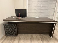 Brand New Dark Brown L Shaped Executive Office Desk