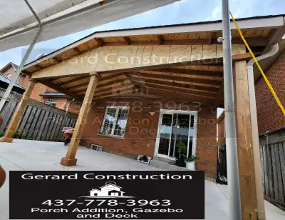 PATIO COVER,  GAZEBO,  PERGOLA,  SHED, DECK, View more