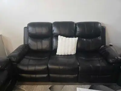 Leather Reclining Sofa Set, View more