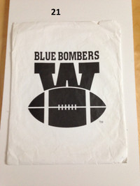 Winnipeg Blue Bombers souvenir collectibles.  Envelope, newspape
