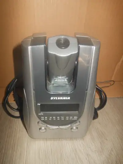 sylvania alarm clock radio projector clock, View more
