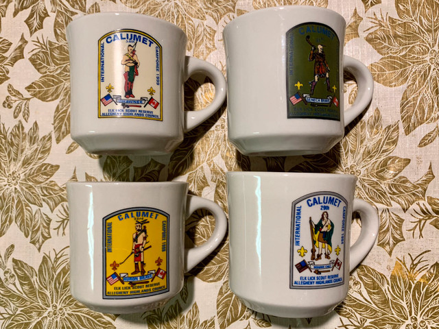 Vintage Lot of 4 Boy Scouts of America Mugs Coffee Tea Cups in Kitchen & Dining Wares in Kitchener / Waterloo