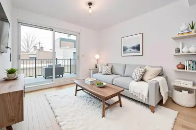 Condo de 2 chambres, stat. intérieur, 2min métro Jean Talon