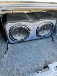 Dual 12inch subwoofer with amp