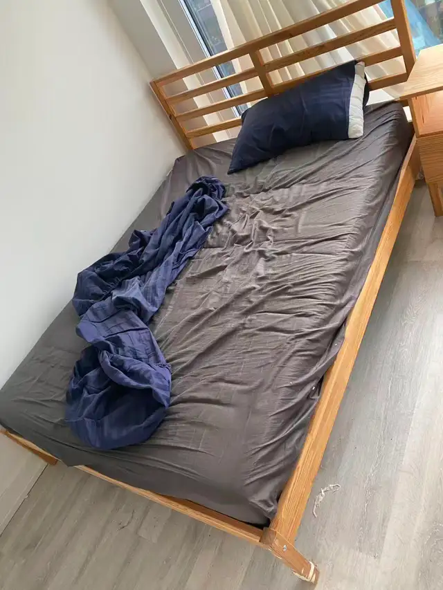 Double Mattress $50 + Bed Frame $50