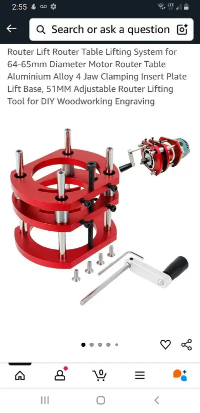Enhance your woodworking precision with this router lift table lifting system, designed for 64-65mm...