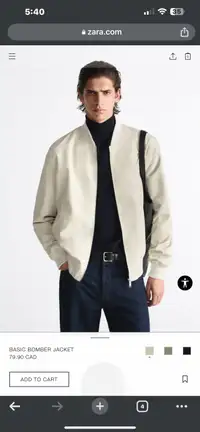 Zara leather Bombers Jacket