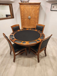 3 in 1 Game table with 4 game chairs