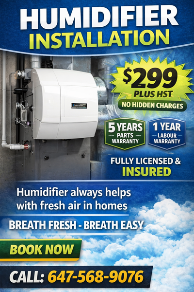 new humidifier installation $299 call 647-568-9076, View more