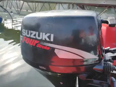 Up for grabs is a 2004 suzuki DF15 four stroke outboard motor. Short shaft, tiller, pull start. Can...