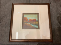 Wall Art of Country side with Thick Matting, Glass and Frame