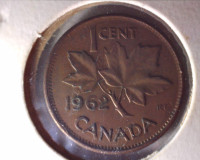 pièce de collection 1 cent 1962DD