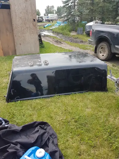 Flair side truck canopy Fits 80 in box approx No side windows smoked back window I need to fit in fo...