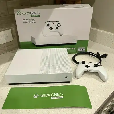 Selling my Xbox one s 1tb comes with all cords, hdmi, 2 controllers and a headset, like new.