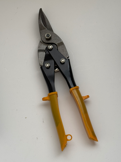 Straight Cut 10"L Carbon Steel Aviation Snips, Yellow Handle, View more