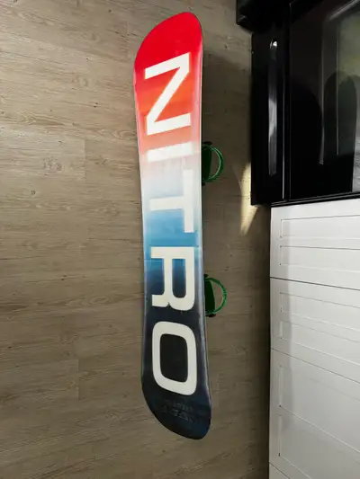 Fairly new snowboard setup, great for whoever, size 152 board and boots are 9.5 and are for more nar...