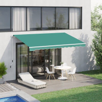13'x8' Manual Retractable Patio Awning Water