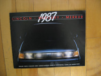 Catalogue Lincoln-Mercury 1987