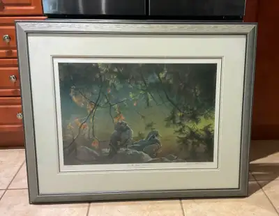 Nice picture by Robert Bateman, nicely framed also, need to pick up.