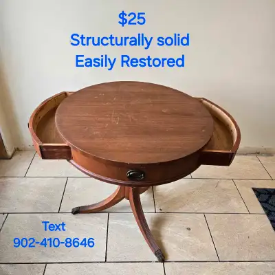 Antique table. Needs restoration of veneers. Solid construction. This would make a great addition to...