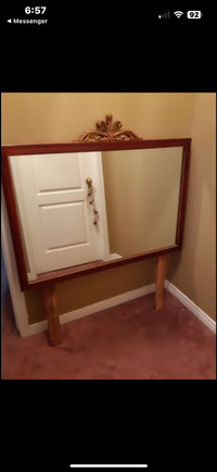 Vintage , Decorative wood  dresser mirror