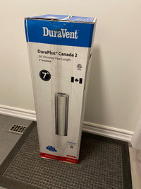 DuraVent Double Wall Chimney Stove Pipe, 7-in x 36-in, Stainless