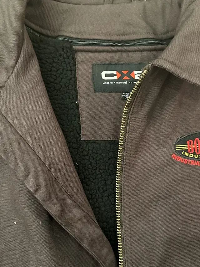 CX2 Branded Carhartt Style Brown Canvas Jacket - Large in Men's in Calgary - Image 3