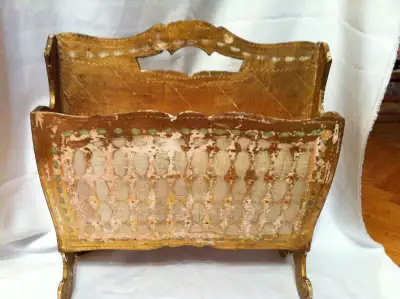 ITALIAN FLORENTINE MAGAZINE RACK, View more