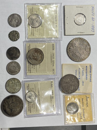 Silver old coins 