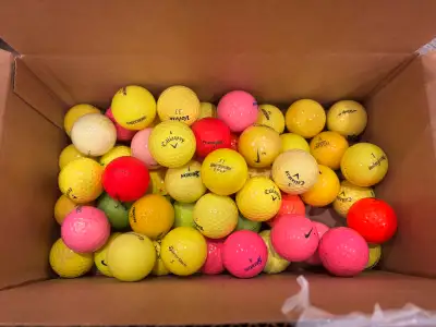 55 Various Colored Golf Balls for only $30!, View more