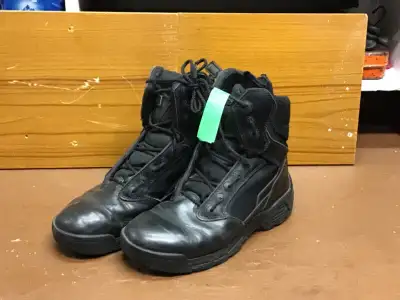 Magnum 8 hole. side zip boots. Size 9 Male. Lots of life left in these guys! A $200 Plus pair of boo...