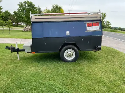 Great utility trailer for a handy man to store tools going to job sites. 6ft w X 8 ft L X 6 ft H. te...